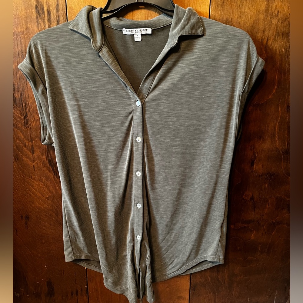 Green Envelope Olive Button-Down Shirt